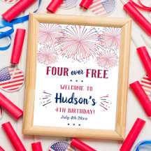Four Ever Free ! Fête du 4 juillet Anniversaire 4 