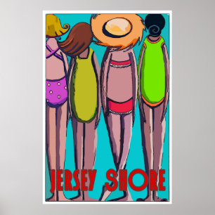 Poster Four Gals sur Jersey Shore,