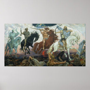 Poster Four Horsemen of the Apocalypse 1887 Painting by