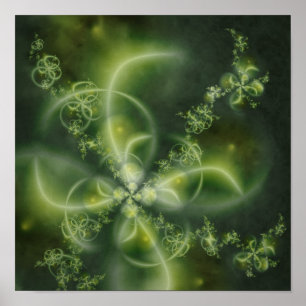 Poster Four-Leaf Clover Fractal