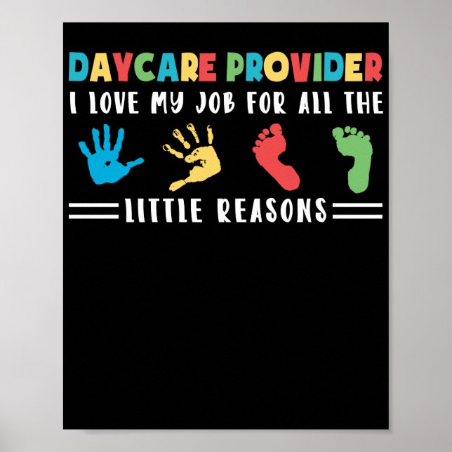 Poster Fournisseur De GarderieJ'Aime Mon Travail Pour Tou (Devant)