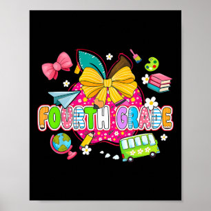 Poster Fournitures Preppy Quatrième année Joyeux Dernier