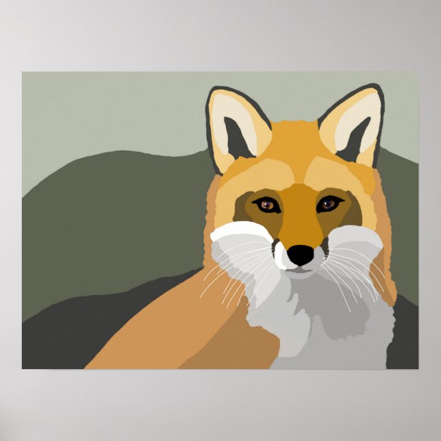 Poster Fox 2 Design animal (Devant)