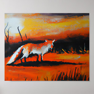 Poster Fox à Dusk