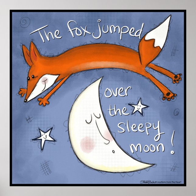 Poster Fox a sauté au-dessus de la lune (Devant)