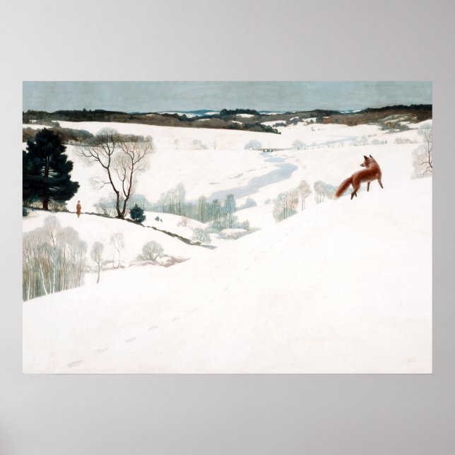 Poster Fox dans la neige, 1935 par Newell Convers Wyeth (Devant)