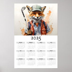 Poster Fox Green Casquette de baseball Jouer Golf Wall Ca