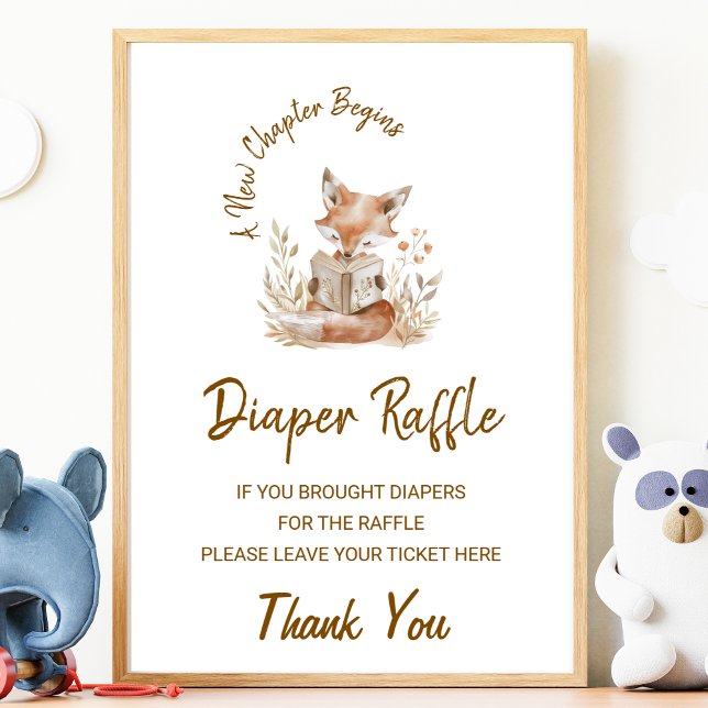 Poster Fox Lecture Nouveau Chapitre Commence Diaper Raffl (Créateur téléchargé)