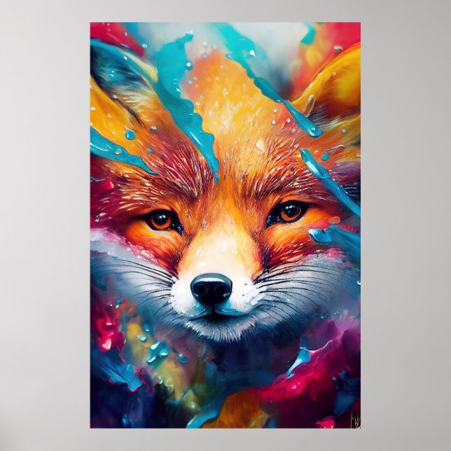Poster Fox Red fox Animal Discovery Adventure Nature (Devant)