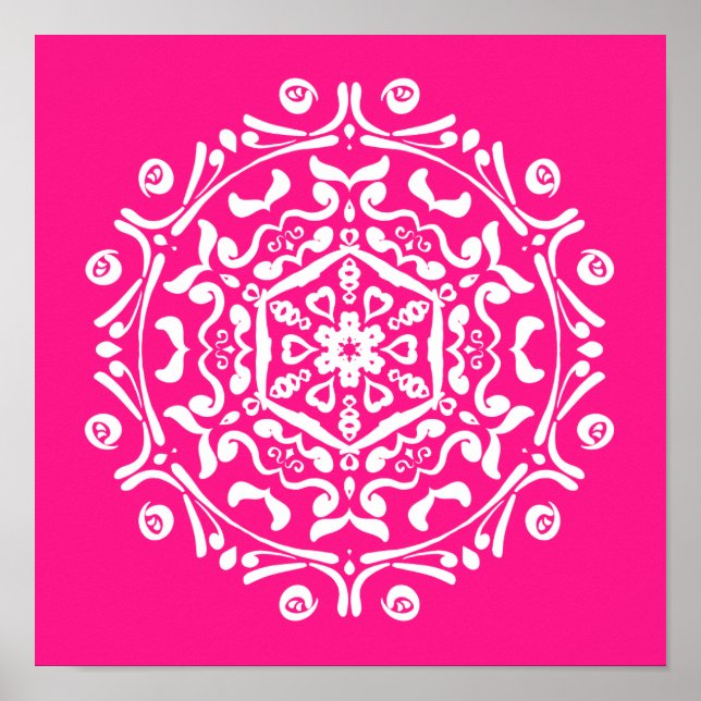 Poster Foxglove Mandala (Devant)