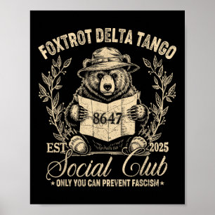 Poster Foxtrot Delta Tango Social Club Seulement Vous Pou