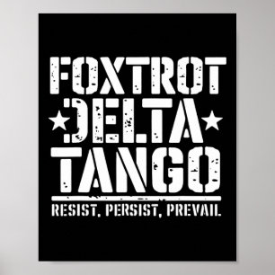 Poster Foxtrots Deltas Tangos Drôle Résiste Ours 1