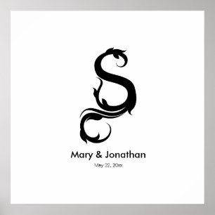 POSTER FOXY S MONOGRAMME BLANC