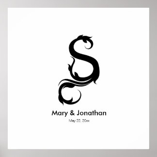 POSTER FOXY S MONOGRAMME BLANC