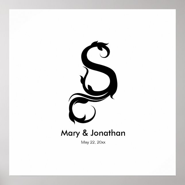 POSTER FOXY S MONOGRAMME BLANC (Devant)