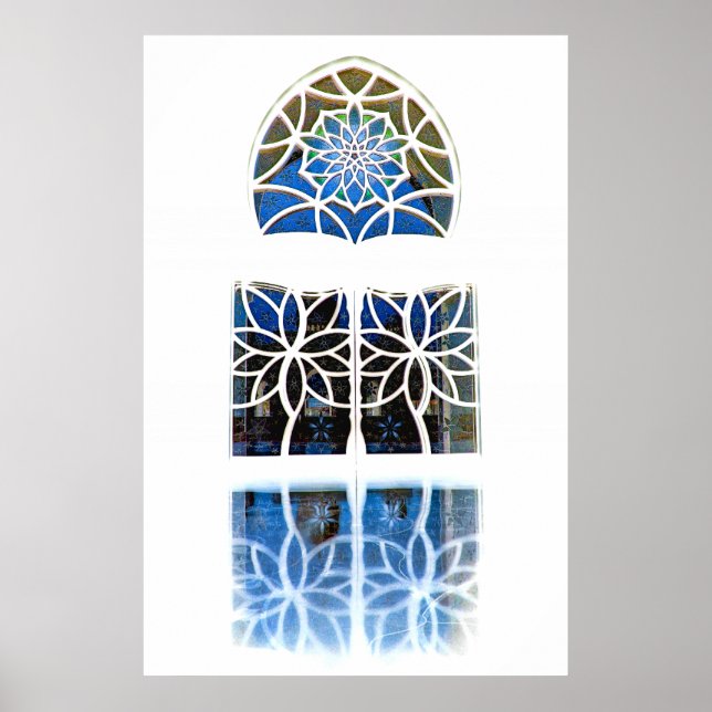 Poster Foyer de la mosquée 1 blanc (Devant)