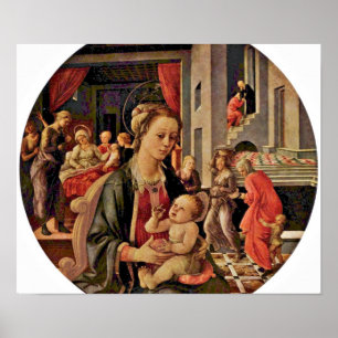 Poster Fra Filippo Lippi - Vierge à l'enfant