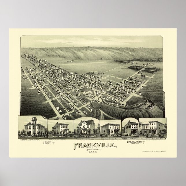 Poster Frackville, PA Carte panoramique - 1889 (Devant)