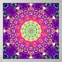 Fractages arc-en-ciel | Mandala kaléidoscopique