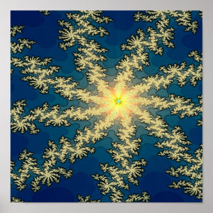 Poster Fractal du flocon de neige