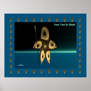 Poster Fractal Inuit Hunter