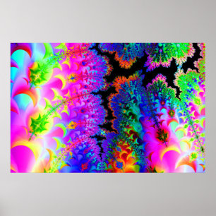 Poster Fractal Tie Dye