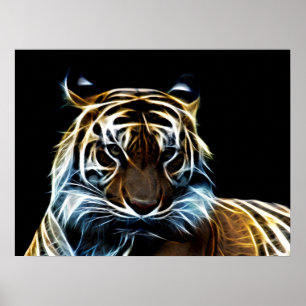 Poster Fractal tiger