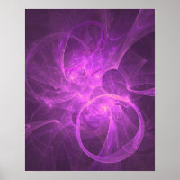 Fractale Abstraite rose et violet avec cercles