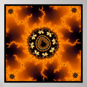 Poster Fractale de feu Mandelbrot