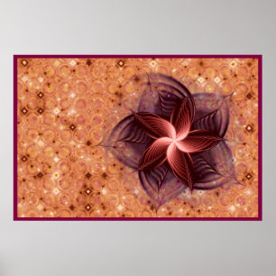 Poster Fractale de la Fleur de Cuivre