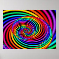 Poster fractionné arc-en-ciel
