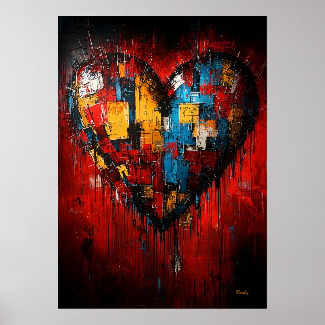 Poster Fragments d'amour Expression cardiaque expressionn (Devant)