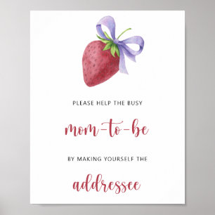 Poster Fraise - Aidez la maman à être occupée