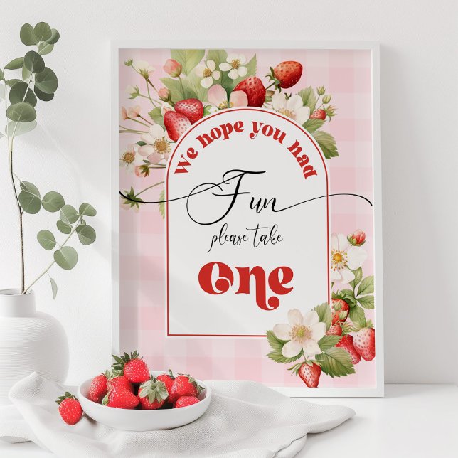 Poster Fraise Berry doux anniversaire faveurs (Créateur téléchargé)