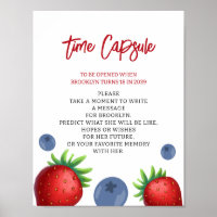Fraise Blueberry Girl Anniversaire capsule temps