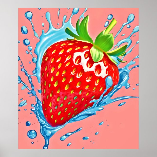 Poster Fraise fraîche (Devant)