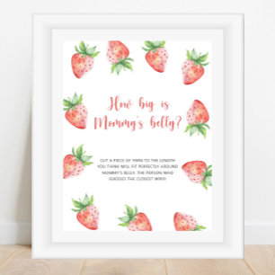 Poster Fraise - quel est la taille du ventre de maman jeu