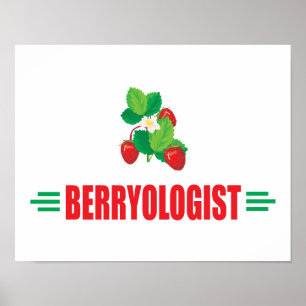 Poster Fraises amusantes