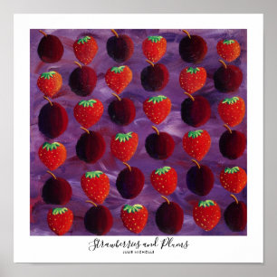 Poster Fraises et prunes