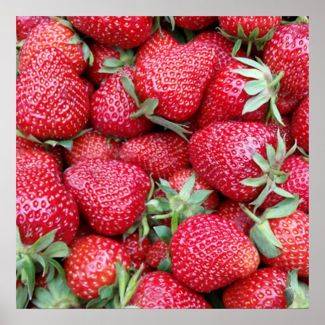 Poster fraises fraîches 1 (Devant)