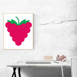 Poster Framboise Fruit Baie Rose