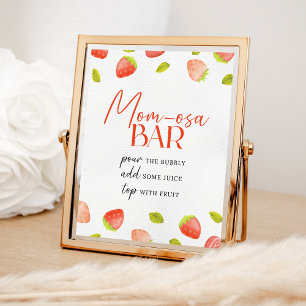Poster Framboise Momosa Bar Berry Baby shower sucré