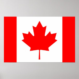 Poster Framed print with Flag of Canada
