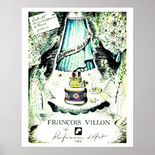 Poster Français Parfum François Villon publicité Imprimer