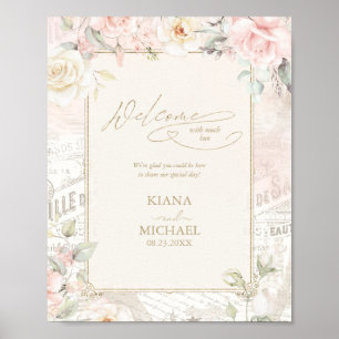 Poster Français Romance Mariage Welcome Blush ID870
