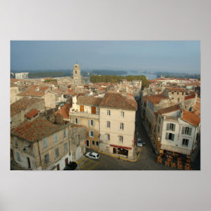 Poster France, Arles, Provence, city view from