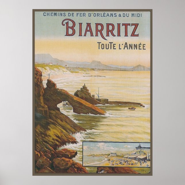 Poster France Biarritz (Devant)