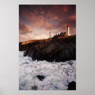 Poster France, phare à l'aube