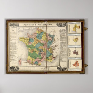 Poster France Provinces et départements