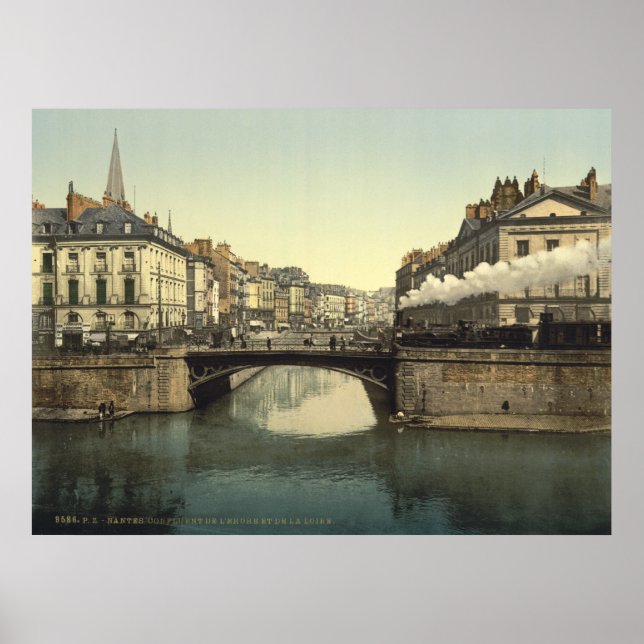 Poster France vintage, Nantes & Loire, Bretagne (Devant)
